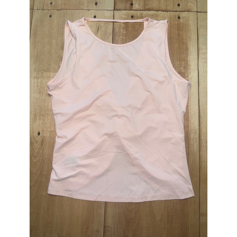 SHEIN Curve Light Pink Twist Front Athletic Tank‎ Top 0XL